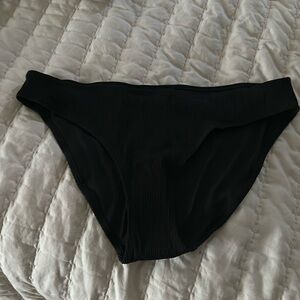 Aerie full coverage black, ribbed bikini bottoms, NWT